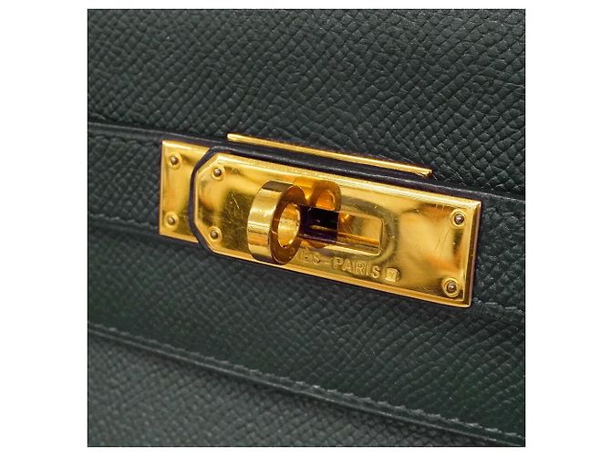Hermès Borsa Hermes Kelly 32 in pelle Courchevel Navy Blu navy - vista 11