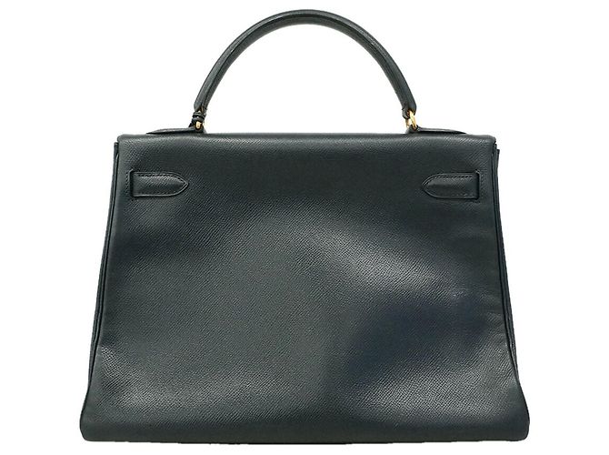 Hermès Borsa Hermes Kelly 32 in pelle Courchevel Navy Blu navy - vista 13