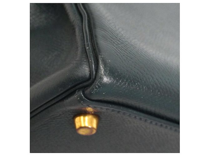 Hermès Borsa Hermes Kelly 32 in pelle Courchevel Navy Blu navy - vista 6