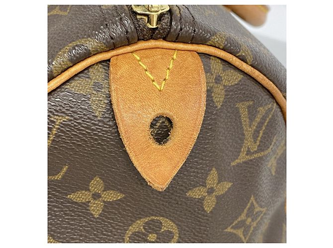 Borsa Louis Vuitton Monogram Speedy 30 Marrone - vista 10