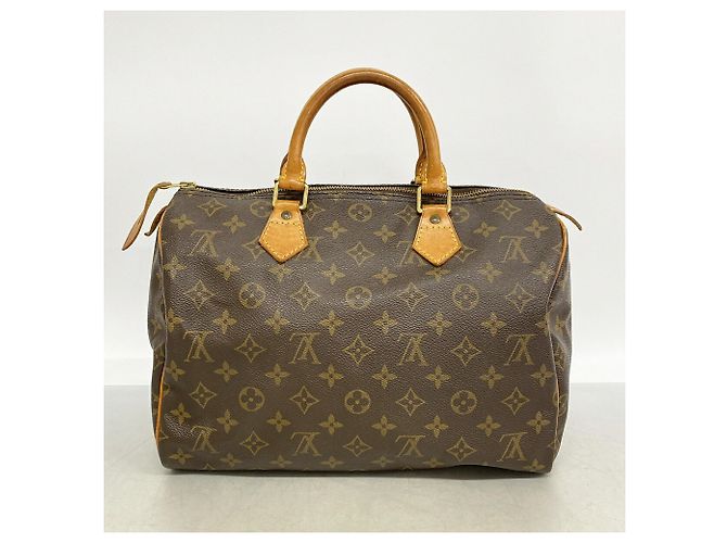Borsa Louis Vuitton Monogram Speedy 30 Marrone - vista 12
