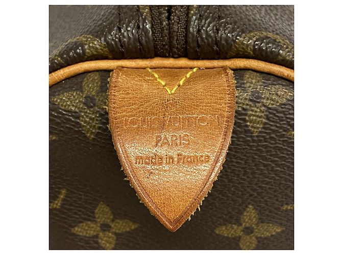 Borsa Louis Vuitton Monogram Speedy 30 Marrone - vista 5