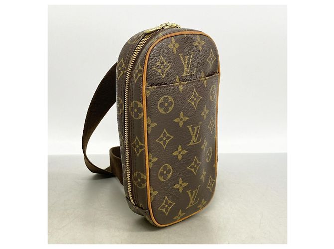 Borsa a tracolla Louis Vuitton Monogram Pochette Gange Marrone - vista 2