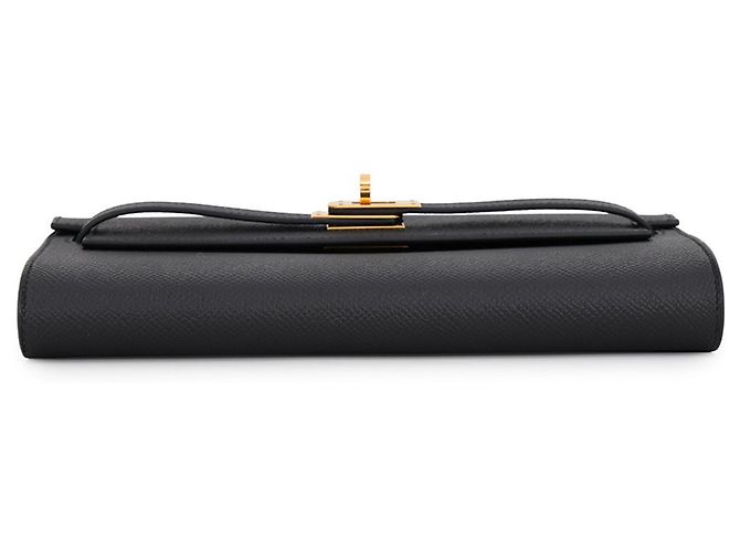Hermès Portafoglio Hermes Kelly Long in pelle Epsom nera Nero - vista 3