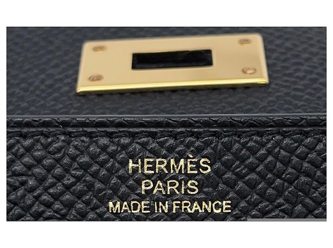 Hermès Portafoglio Hermes Kelly Long in pelle Epsom nera Nero - vista 8