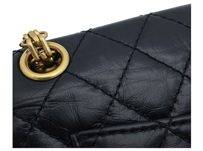 Chanel Matelassé 2.55 Mini Handtasche Schwarz - Ansicht 10
