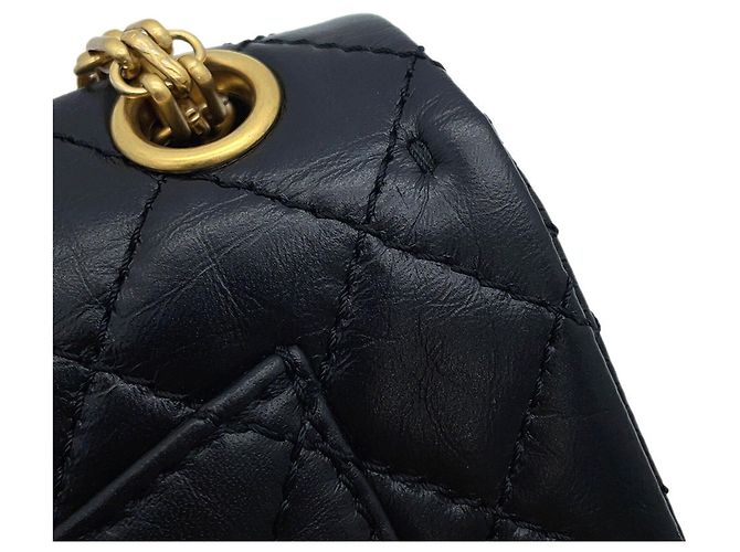 Chanel Matelassé 2.55 Mini Handtasche Schwarz - Ansicht 11