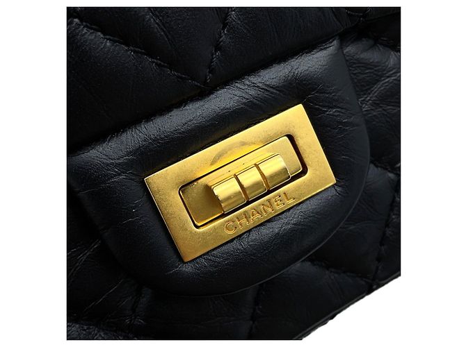 Chanel Matelassé 2.55 Mini Handtasche Schwarz - Ansicht 13
