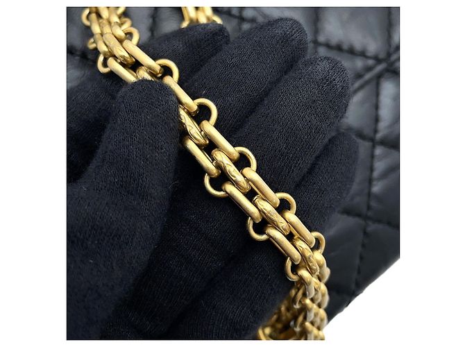 Chanel Matelassé 2.55 Mini Handtasche Schwarz - Ansicht 14