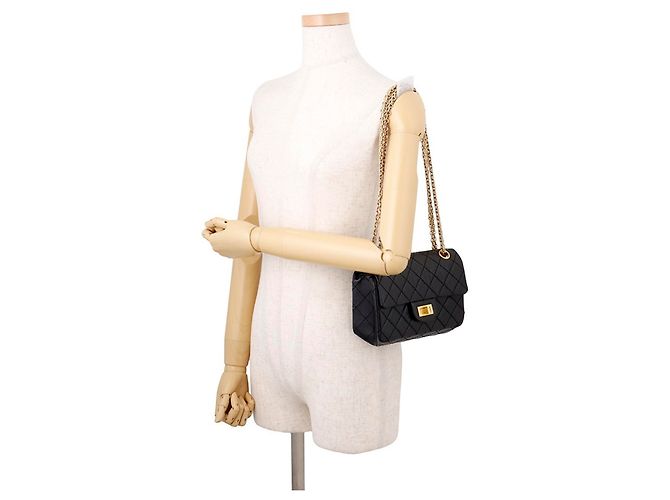 Chanel Matelassé 2.55 Mini Handtasche Schwarz - Ansicht 4