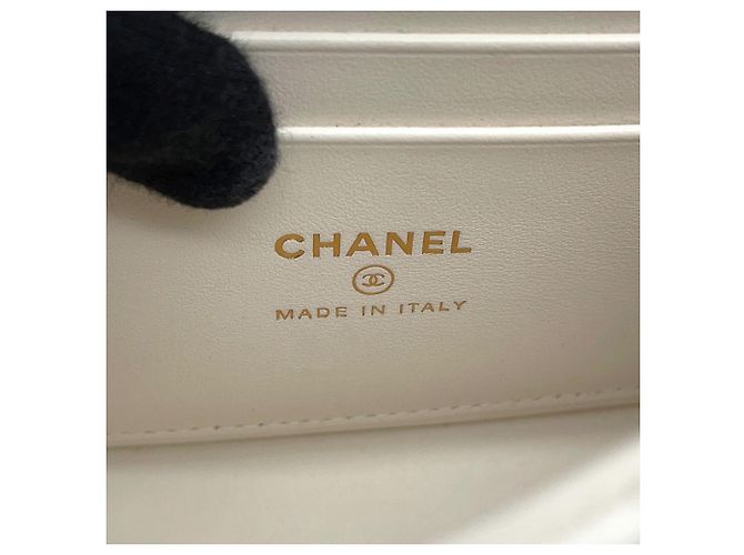 Coco Handle Chanel Matelassé Mini Handtasche Weiß - Ansicht 12