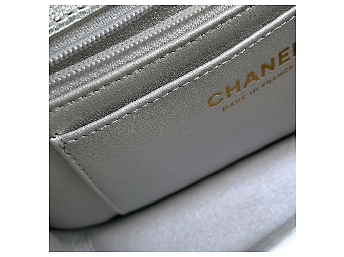 Borsa a tracolla Chanel Mini Flap con catena Argento - vista 10