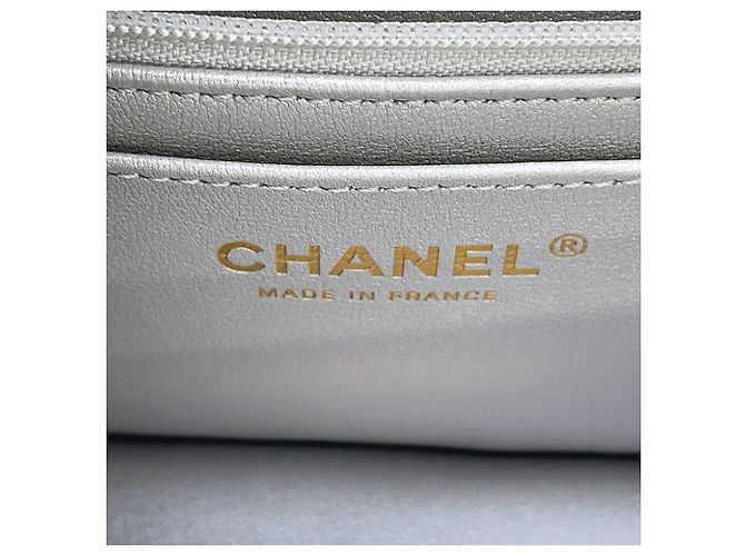 Borsa a tracolla Chanel Mini Flap con catena Argento - vista 12