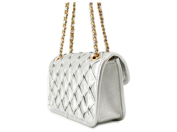 Borsa a tracolla Chanel Mini Flap con catena Argento - vista 2