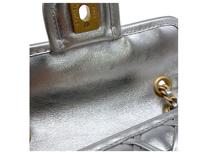 Borsa a tracolla Chanel Mini Flap con catena Argento - vista 9