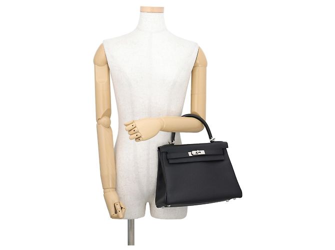 Hermès Borsa Hermes Kelly 28 in pelle Togo nera Nero - vista 5