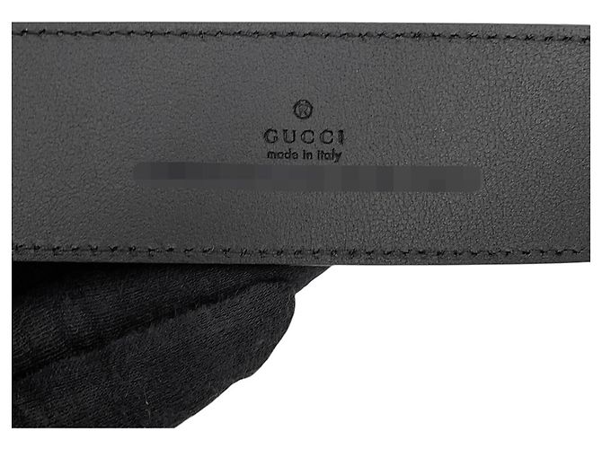 Gucci Double G breiter Ledergürtel Schwarz - Ansicht 11