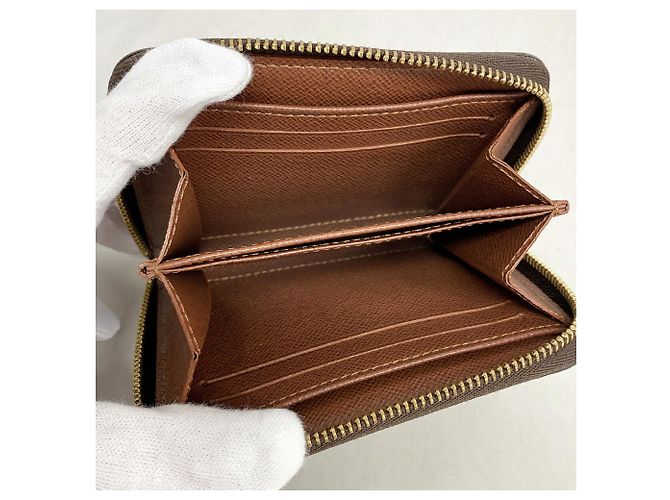 Louis Vuitton Monogram Zippy Coin Purse M60067 Castaño - vista 3