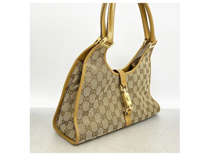 Borsa Gucci GG Canvas Jackie Marrone - vista 2