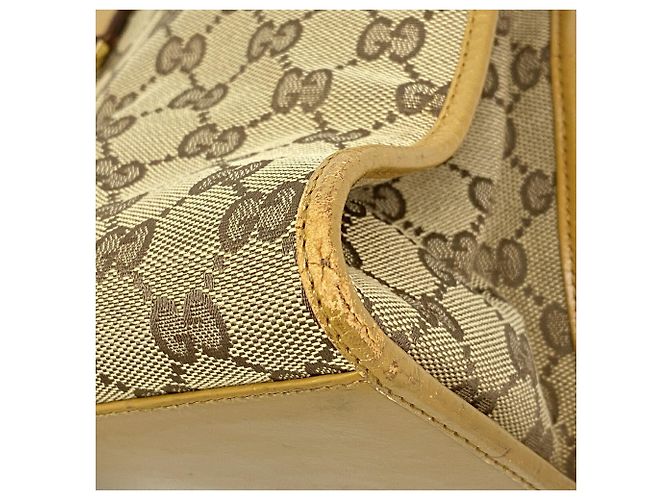 Borsa Gucci GG Canvas Jackie Marrone - vista 6