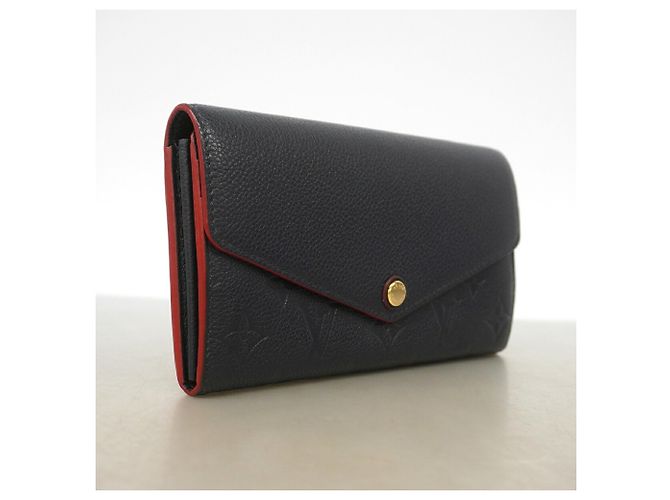 Louis Vuitton Monogram Empreinte Portefeuille Sarah Long Wallet - Marine Rouge Rosso - vista 2