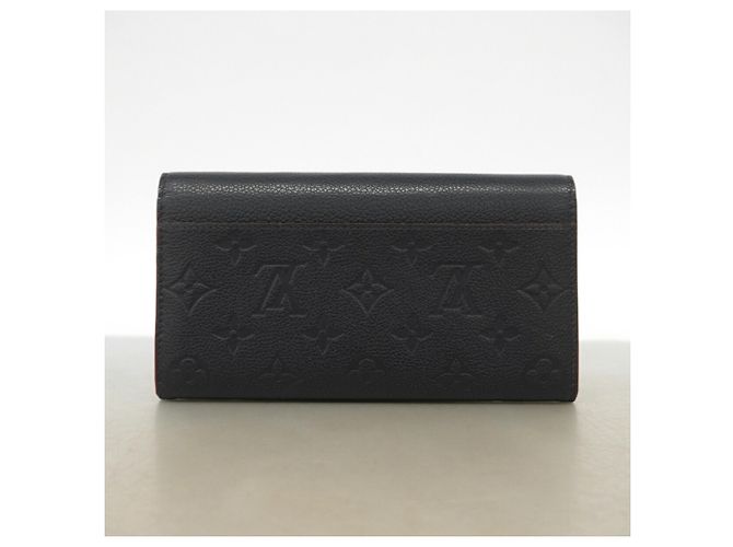 Louis Vuitton Monogram Empreinte Portefeuille Sarah Long Wallet - Marine Rouge Rosso - vista 9