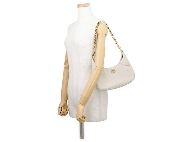 Borsa a tracolla piccola in pelle Gucci Aphrodite Beige - vista 4