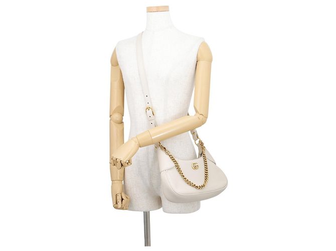 Borsa a tracolla piccola in pelle Gucci Aphrodite Beige - vista 6