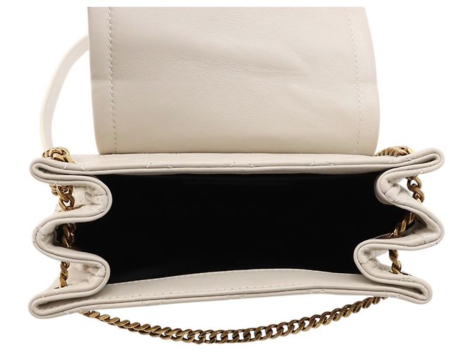 Autre Marque Borsa a tracolla mini con catena Saint Laurent Paris Nolita Bianco - vista 6