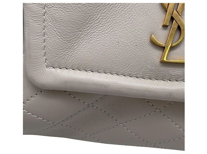 Autre Marque Borsa a tracolla mini con catena Saint Laurent Paris Nolita Bianco - vista 8