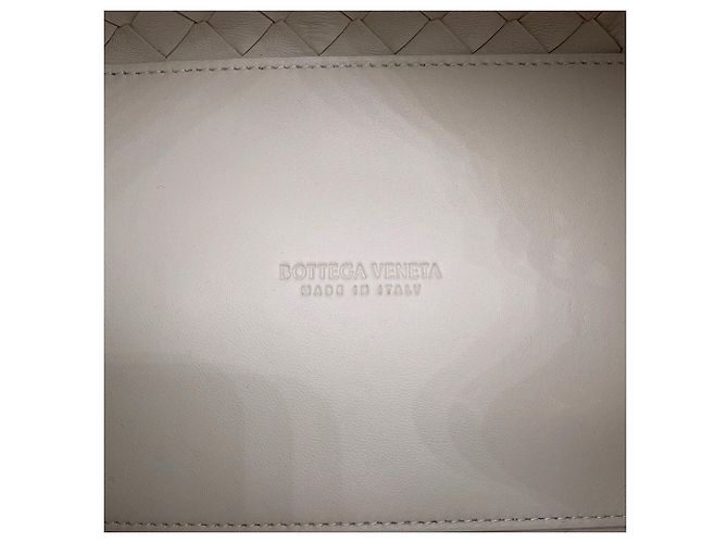 Borsa a tracolla Bottega Veneta Intrecciato con catena Bianco - vista 14