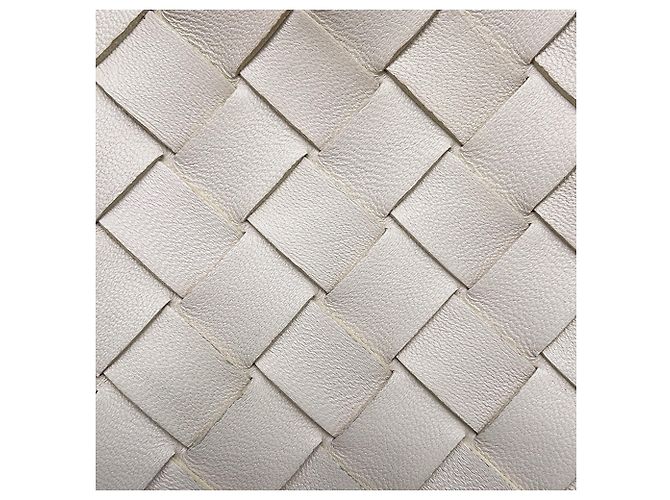 Borsa a tracolla Bottega Veneta Intrecciato con catena Bianco - vista 9