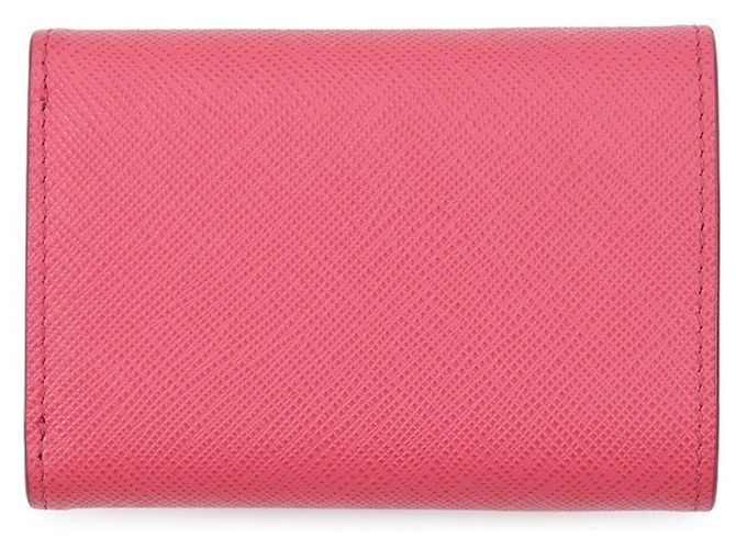 Cartera Prada Saffiano Tri-fold Rosa - vista 3