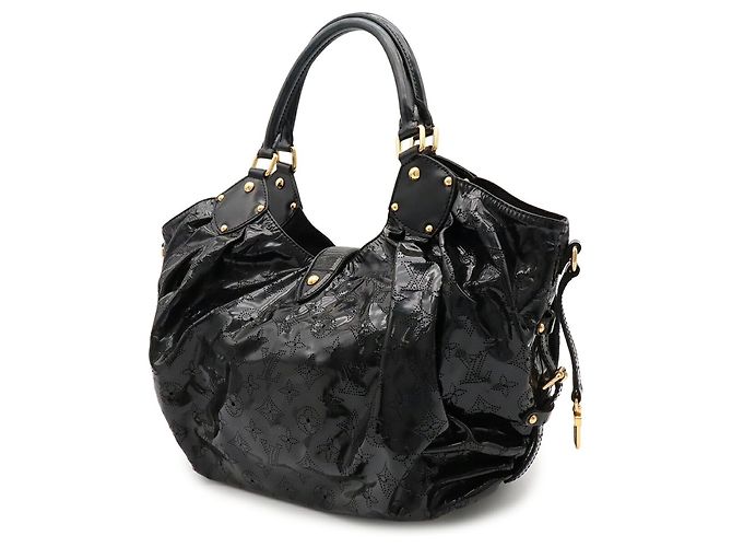 Borsa Tote Louis Vuitton Monogram Mahina Surya L Nero Bianco - vista 3