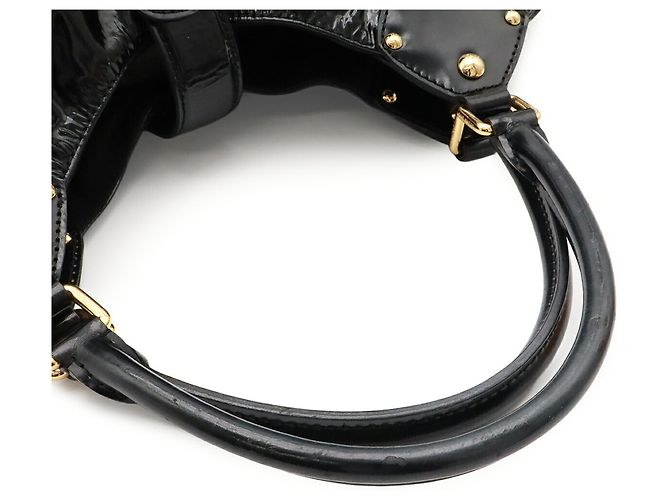Borsa Tote Louis Vuitton Monogram Mahina Surya L Nero Bianco - vista 5