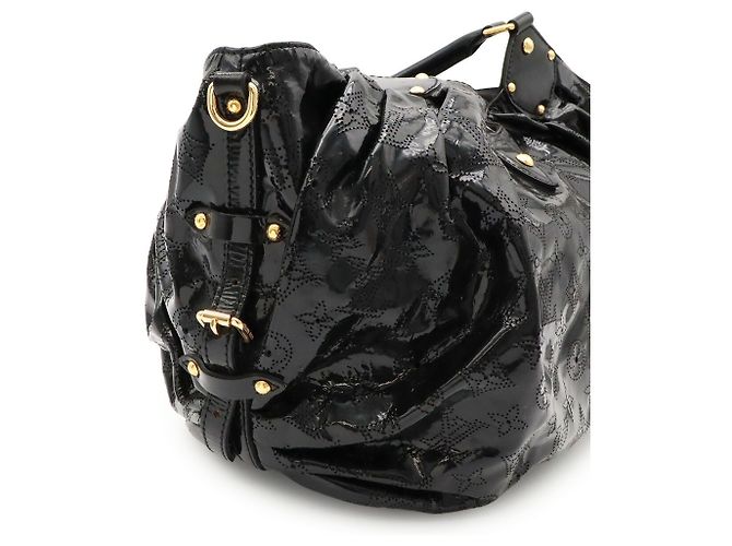 Borsa Tote Louis Vuitton Monogram Mahina Surya L Nero Bianco - vista 7