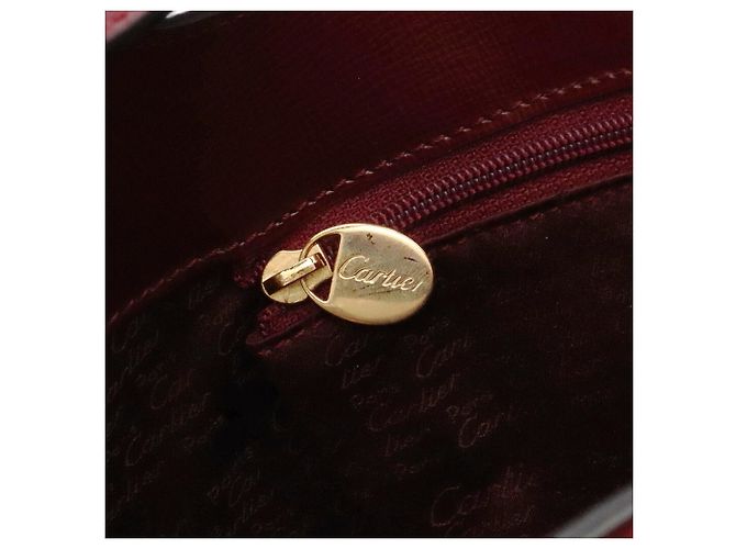 Borsa a tracolla Cartier Must Line Rosso Bordò - vista 10