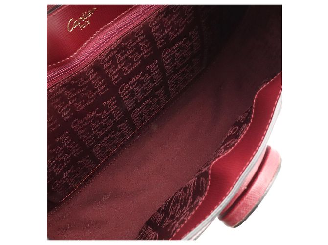 Borsa a tracolla Cartier Must Line Rosso Bordò - vista 9