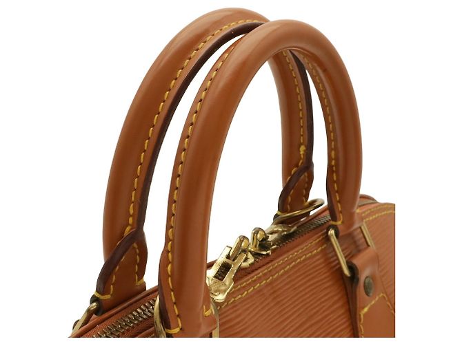 Borsa Louis Vuitton Epi Alma Marrone D'oro Cammello - vista 5