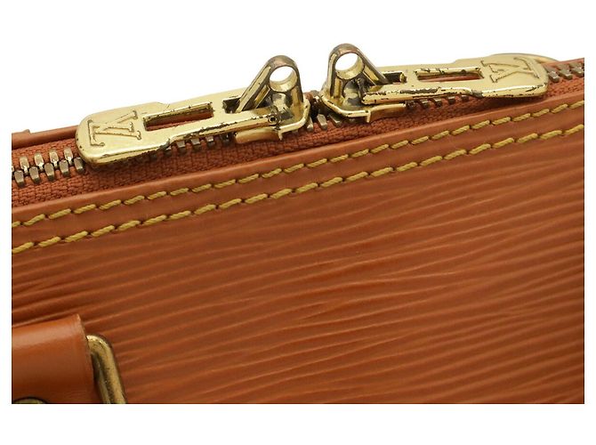 Borsa Louis Vuitton Epi Alma Marrone D'oro Cammello - vista 6