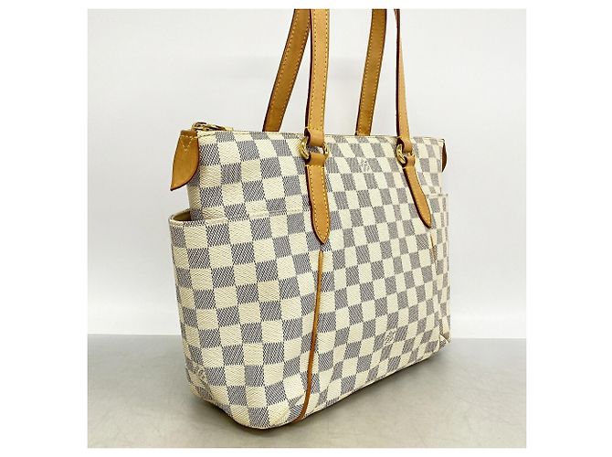 Borsa Tote Louis Vuitton Damier Azur Totally PM Bianco - vista 2