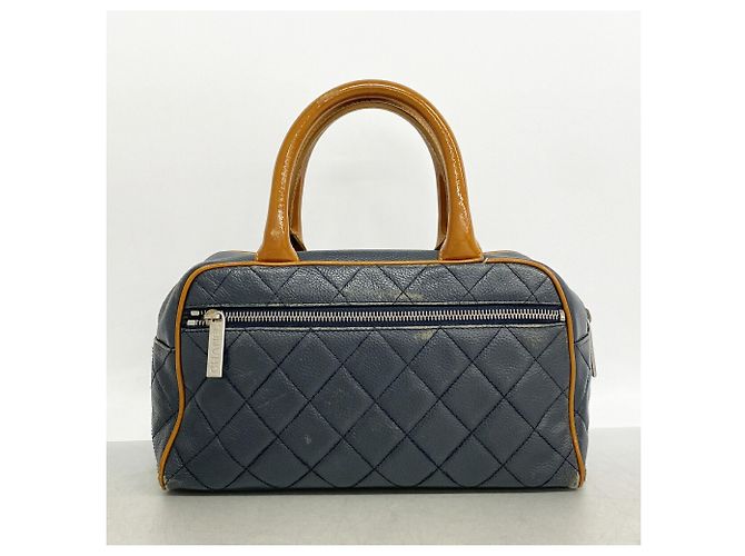 Chanel Matelassé Handtasche Marineblau - Ansicht 12
