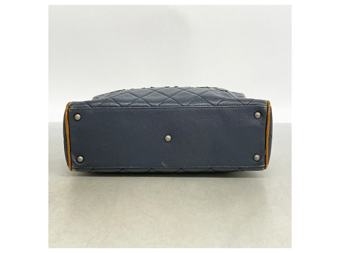 Chanel Matelassé Handtasche Marineblau - Ansicht 3