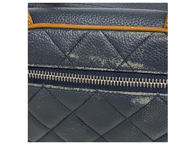 Chanel Matelassé Handtasche Marineblau - Ansicht 9