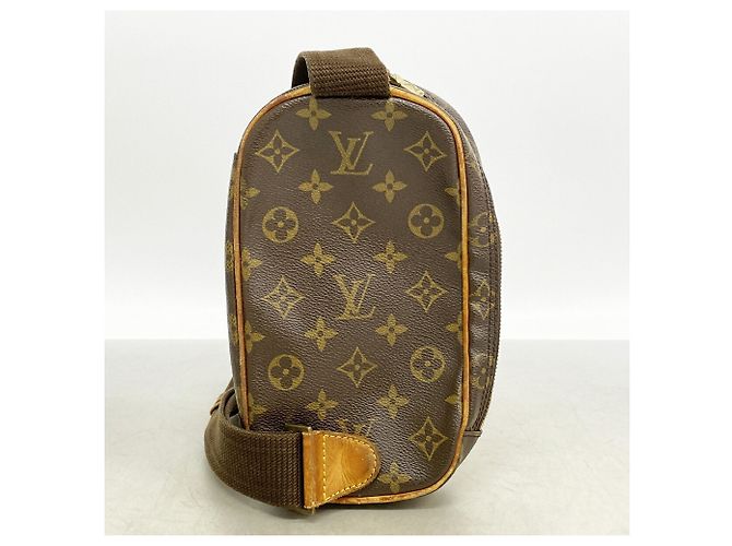 Borsa a tracolla Louis Vuitton Monogram Pochette Gange Brown Marrone - vista 12