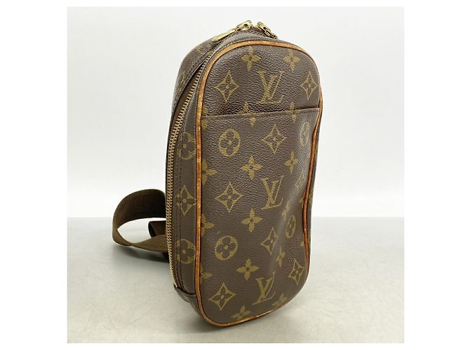 Borsa a tracolla Louis Vuitton Monogram Pochette Gange Brown Marrone - vista 2