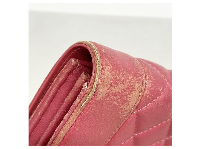 Cartera larga Chanel Mademoiselle de piel de cordero Rosa - vista 6
