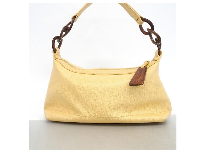 Borsa Chanel in vitello martellato beige - vista 10
