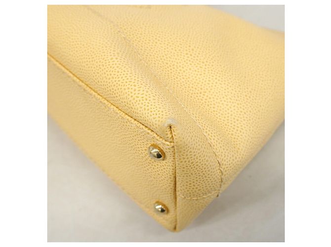 Borsa Chanel in vitello martellato beige - vista 6