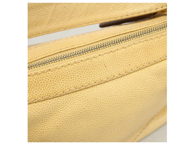Borsa Chanel in vitello martellato beige - vista 8